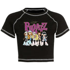 Women's Y2K Gothic Cartoon Print T-Shirt Trendy