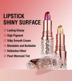 Fine Glitter lipstick, Quicksand Gold Lipstick, Moisturizing Silky Mermaid Girl Pink, Long-Lasting Waterproof Grapefruit Orange Lootquake LLC