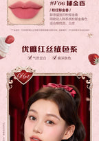 Flower Knows Strawberry Cupid Cake Lip Cream Lip Mud Matte Moisturizing Lipstick Silky Smooth Lip Makeup Professional Cosmetics