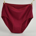 Soft High Waist Cotton Panties Underwear For Women Breathable Plus Size Woman Briefs Female Lingerie Underpants Panty Striped