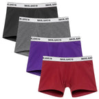 POKARLA 4PCS Women’s Cotton Boxer Underwear Ladies Soft Safety Panties Female Breathable Inseam Briefs Set Boy Shorts Plus Size Lootquake LLC
