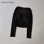Mesh-Splice Slim Fit Yoga Top THRIXINE