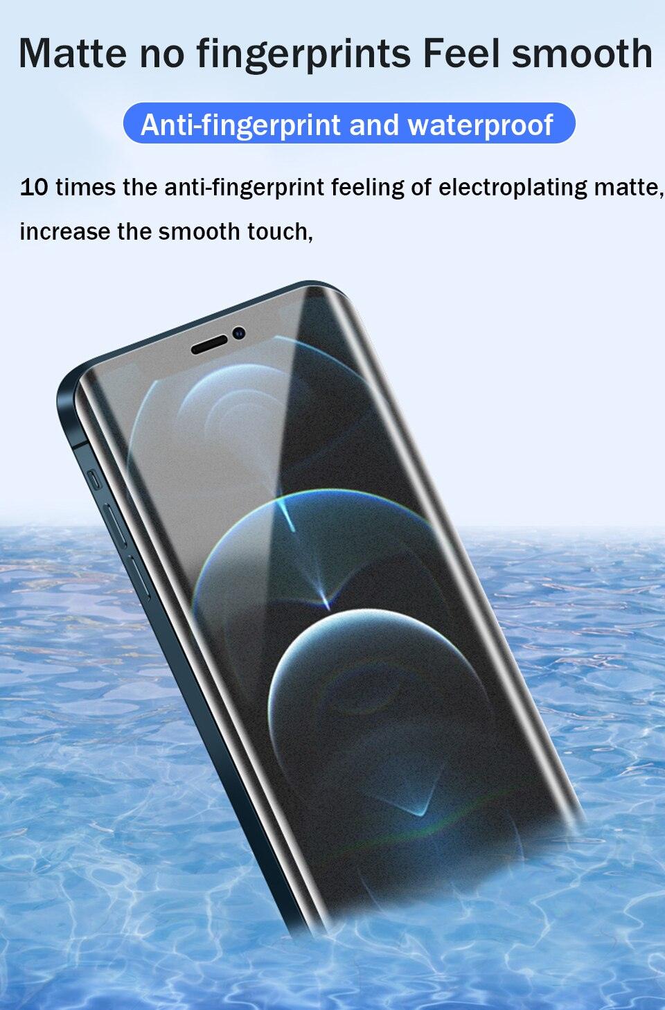 4pcs Matte Film For Iphone 11 12 13 Pro Max Mini Frosted Screen Protectors For Iphone X Xr Xs Max 6 6s 7 8 Plus Se Anti Glare Matte Finish Anti-fingerprint Film Stevvex