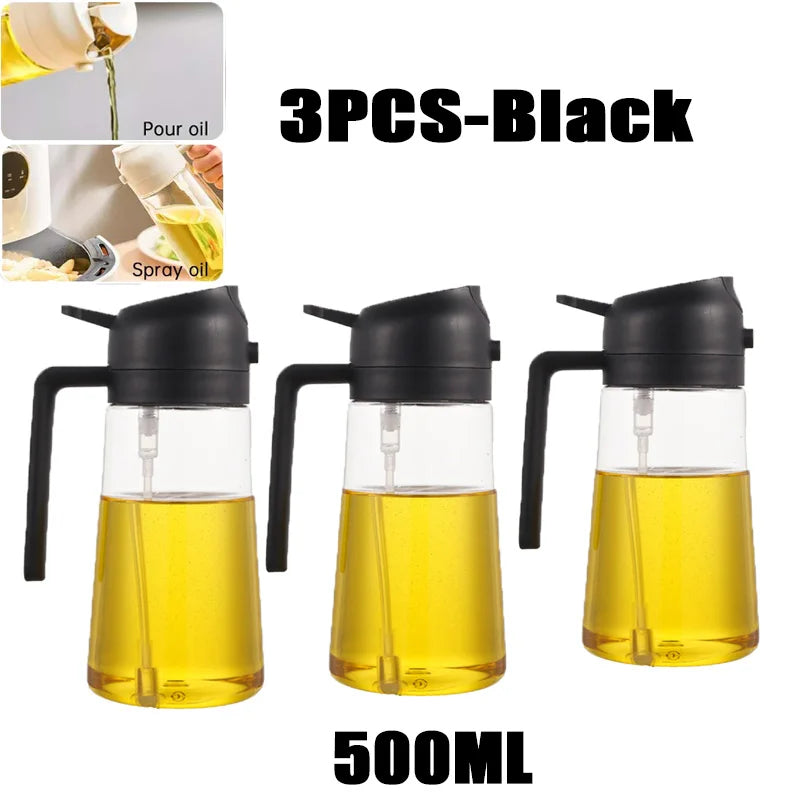 200/300/500ml Oil Spray Bottle BBQ Cooking Olive Oil Sprayer Plastic Baking Oil