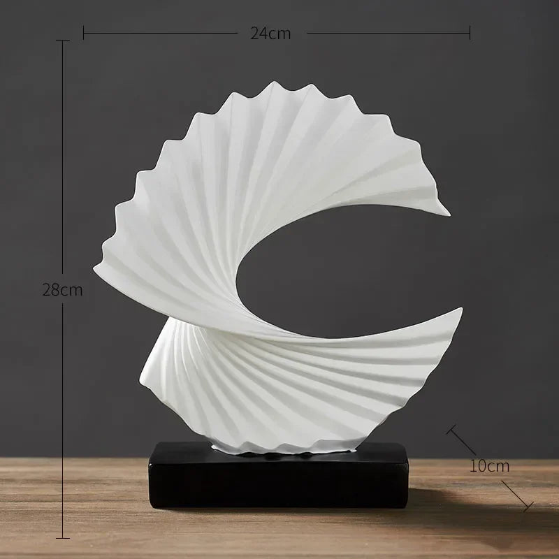 Decoration Sculpture Gold Modern Abstract Art Sculpture Resin Crafts Sculpture Ornaments Home Office Desk Decoration Accessories