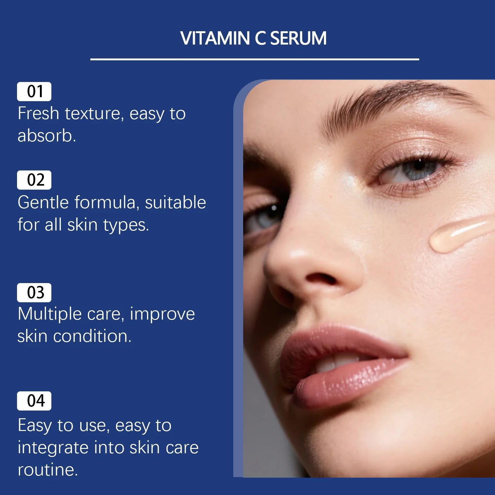 Vitamin C Face Serum with Hyaluronic Acid Nicotinamide Brightening Dark Spots Dullness Hydrate Shrink Pores Anti Aging Skincare Lootquake LLC