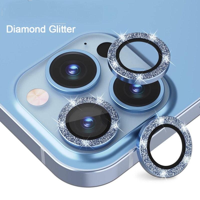 3/1Pcs Luxury Camera Lens Protector For iPhone13 12 11 Pro Max Camera Protective For iPhone 12 13 Mini Back Lens Glass Camera Cover Circle Tempered Glass Protector Stevvex