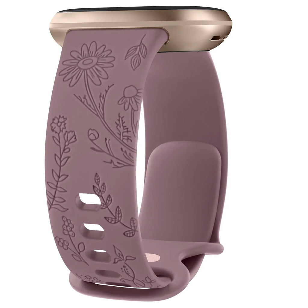 Fitbit Versa & Sense Silicone Band - Durable Floral Design - SJB-DIAMOND ELITES