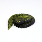 Snake Sculpture Articulated Snake Decor Articulated Snake Figurine with Movable Joints 3d Printed Model for Home for Bookshelf Lootquake LLC