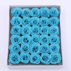 30pcs of 7cm Glitter spray artificial flower rose for Christmas gift hot Valentine DIY bouquet easter wedding Birthday decor Lootquake LLC