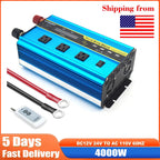 4000W Pure Sine Wave Inverter DC 12v/24v To AC 110v 60HZ Voltage Converter Car Solar Power Inverter Lootquake LLC