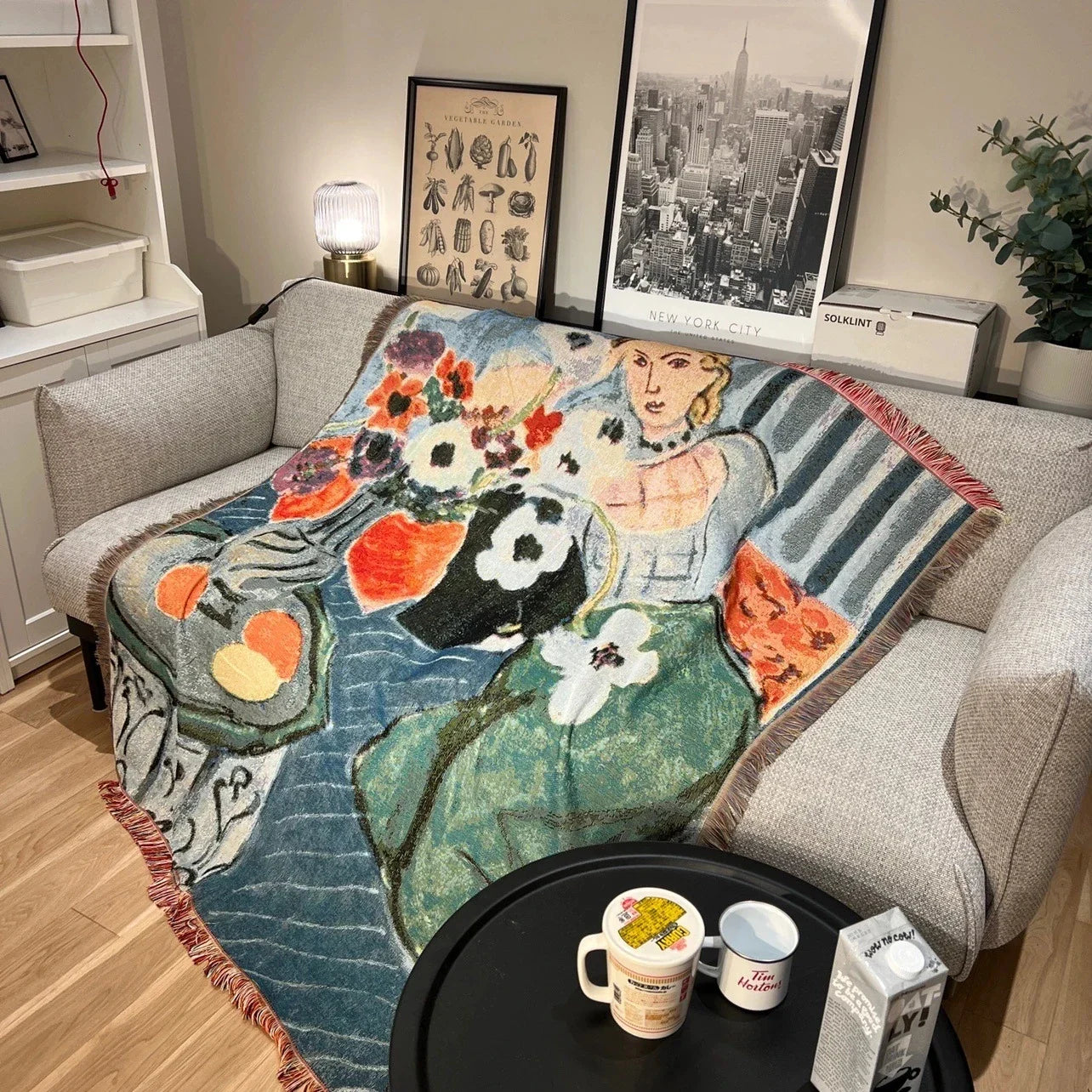 Casual Blankets Bed Decoration Woman Henri Matisse Carpet Sofa Sofa Blanket Throw Blankets Leisure Rug Single Tapestry drop ship Lootquake LLC