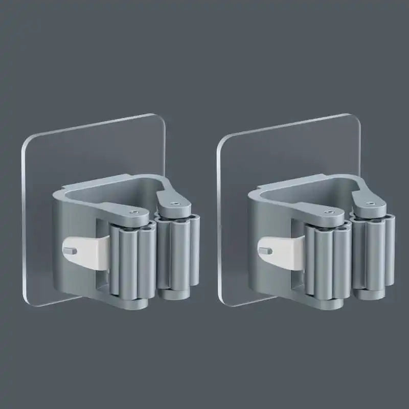 2/4PCS Home Storage Rack Bathroom Suction Hanging Pipe Traceless Hooks Wall Mounted Mop Organizer Holder Waterproof Broom Hanger Lootquake LLC