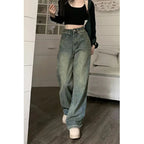 Vintage 90S Baggy Straight Denim Trousers Female Y2K High Waist Loose Wide Leg Jeans Women Streetwear All-Match Casual Pants New Lootquake LLC