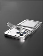 Transparent Shockproof Dual Card Slot Holder Phone Case For iPhone 13 12 11 Pro Max XR X XS Max 7 8 Plus 14Pro Wallet Transparent Soft Cover Card Storage Bumper Case For iPhone Stevvex