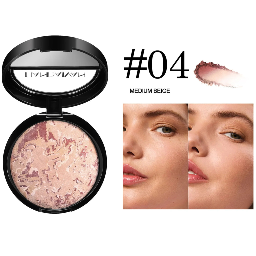7 Colors Baked Duo Powder Matte Finishing Face Foundation Setting Powder Compact Waterproof Full Coverage Makeup Setting Base Lootquake LLC