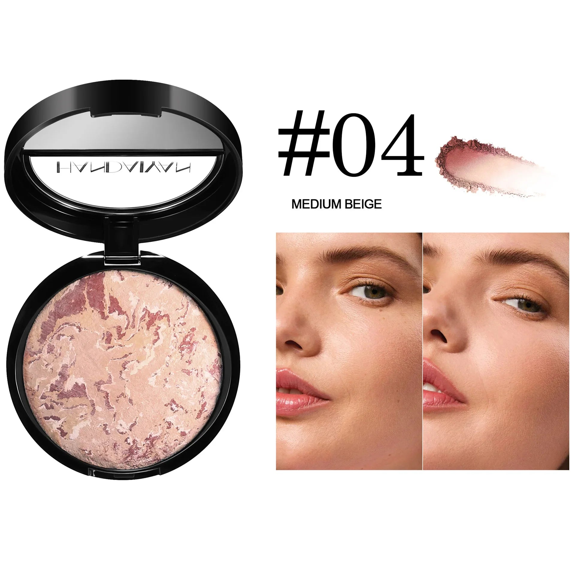7 Colors Baked Duo Powder Matte Finishing Face Foundation Setting Powder Compact Waterproof Full Coverage Makeup Setting Base Lootquake LLC
