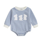 Adorable Infant Unisex Hoodies Rompers Spring Outfits Easter Bunny Carrot Embroidered Long Sleeve Bodysuits Jumpsuits Lootquake LLC