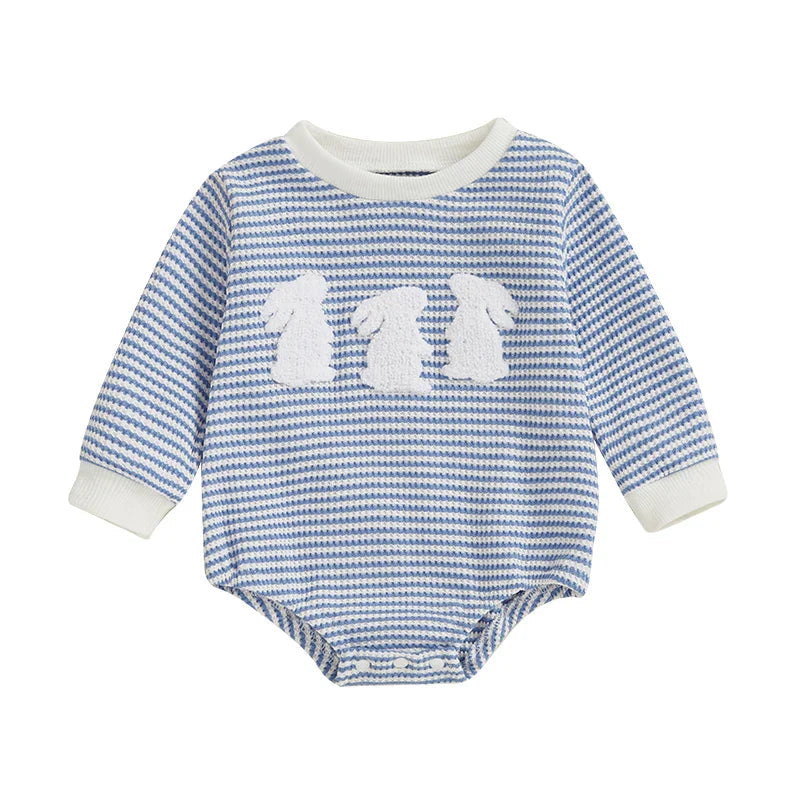 Adorable Infant Unisex Hoodies Rompers Spring Outfits Easter Bunny Carrot Embroidered Long Sleeve Bodysuits Jumpsuits Lootquake LLC