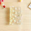 A5 A6 A7 Fresh Green Yellow Pink Daisy Loose Leaf Binder Cover Journal Sketchbook Accessories Diary Office Supplies Lootquake LLC