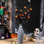 2025 Halloween Decoration Flower Black Terrifying Pumpkin Head Bouquet For Teapoy Dining Table Fireplace Home Party Decor Props