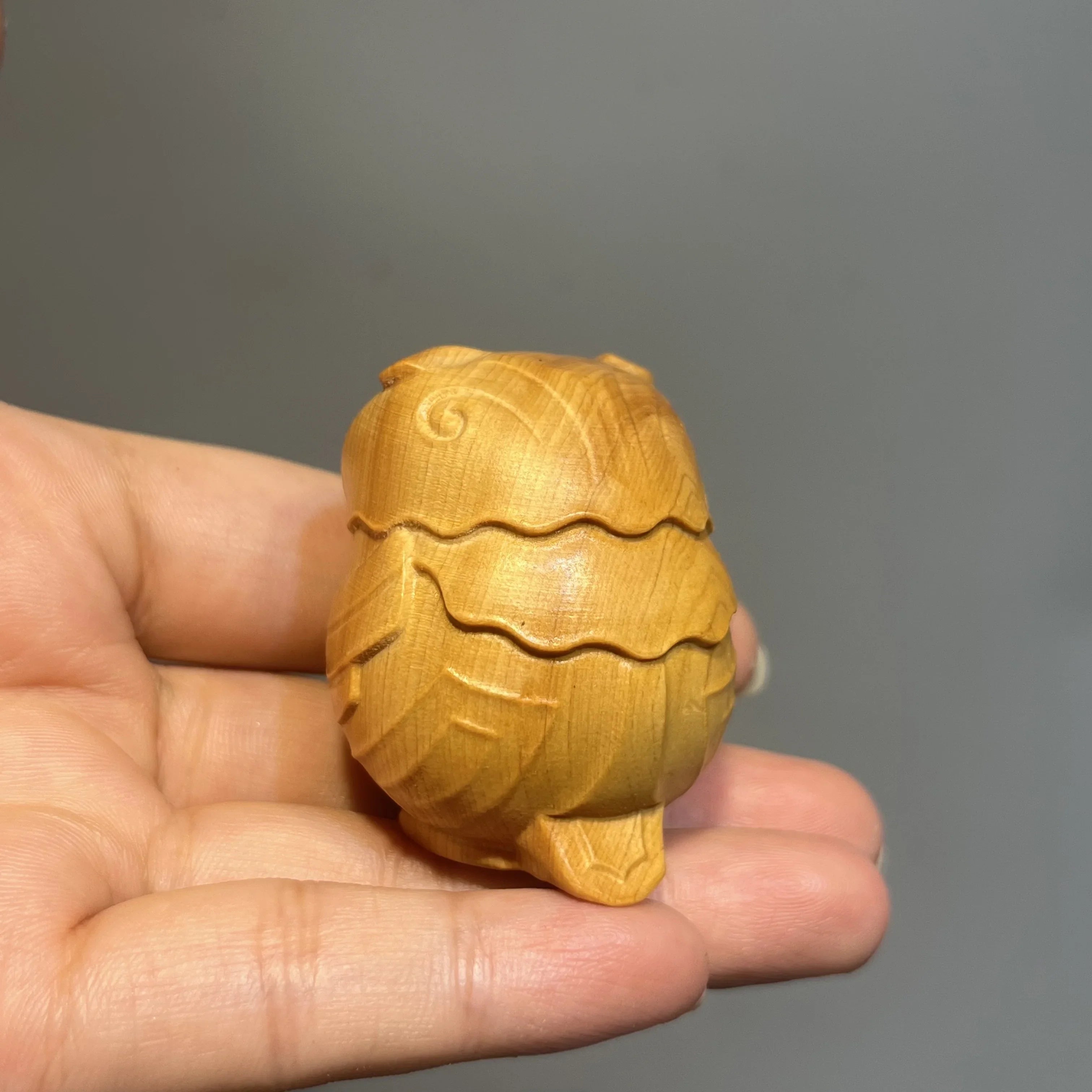 Adorable Mini Owl Sculpture - Handcrafted Wooden Art - Intricately Detailed Desktop Decor - Adds Charm to Any Space Lootquake LLC