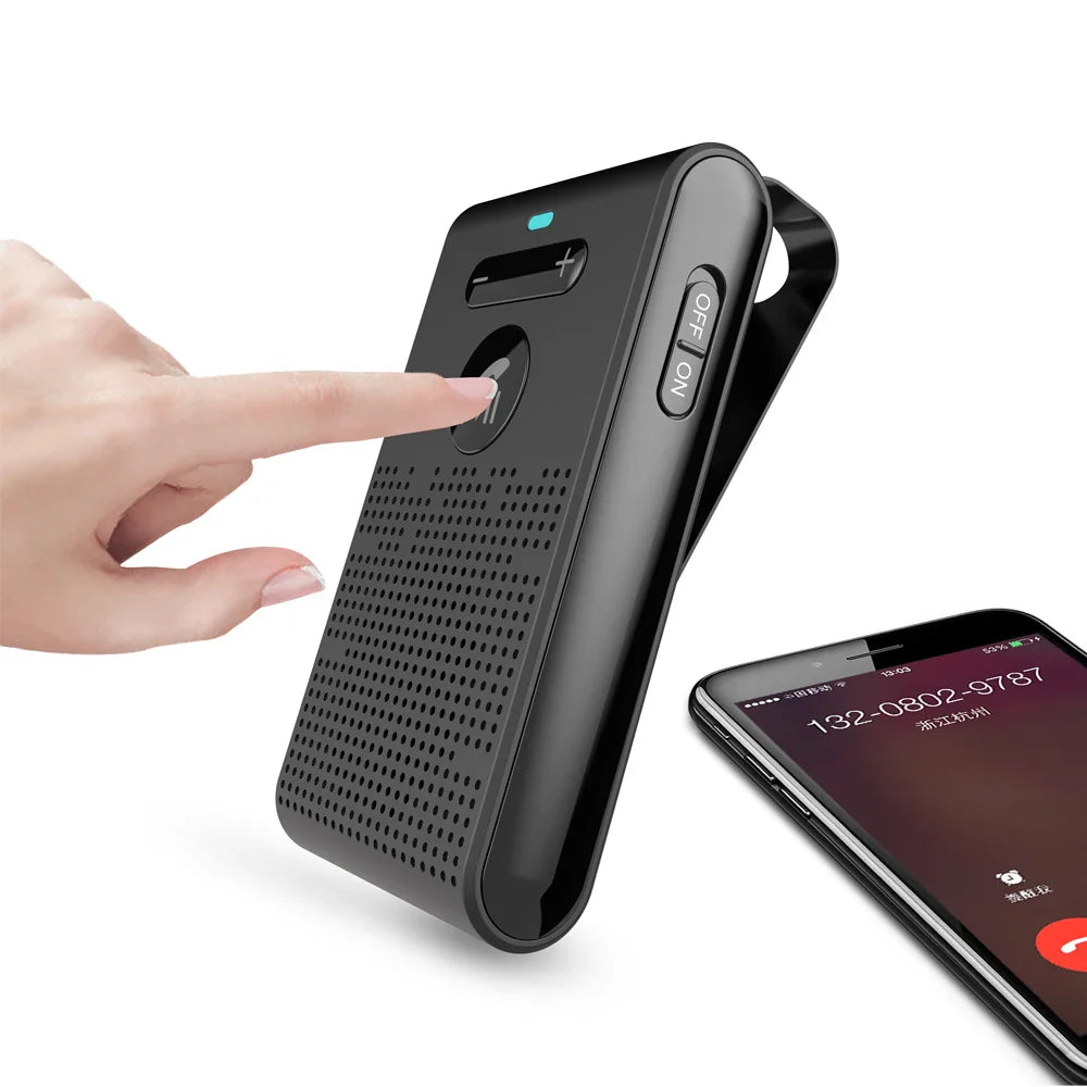 Bluetooth 5.4 Speaker Handsfree Car Kit Sun Visor Clip Wireless Audio Receiver Speakerphone Music Player Car Accessories Lootquake LLC