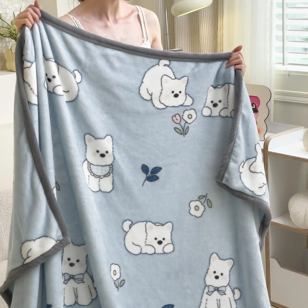 Warm Plush Blanket Comfortable 2024 New Winter Blanket Cartoon Four Season Flannel Soft Bed Cover Office Napping Blanket Lootquake LLC