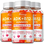Vitamin D3 K2 + Vitamin B12 Gummies - Boost Metabolism, Eyes, Bone, Energy, Nerve, Immune Support Lootquake LLC