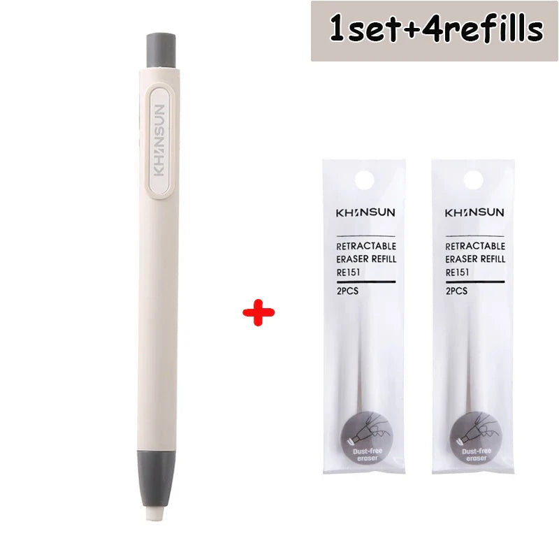 Retractable Pencil Eraser Pencil Rubber Eraser Correction Supplies Writing Correction School Stationery Office Supplies Lootquake LLC