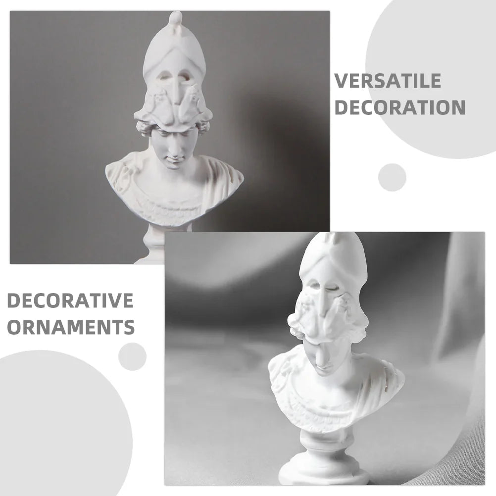 Athena Plaster Sculpture Greek Decor Ancient Home Resin Model Bust Statue Mythology