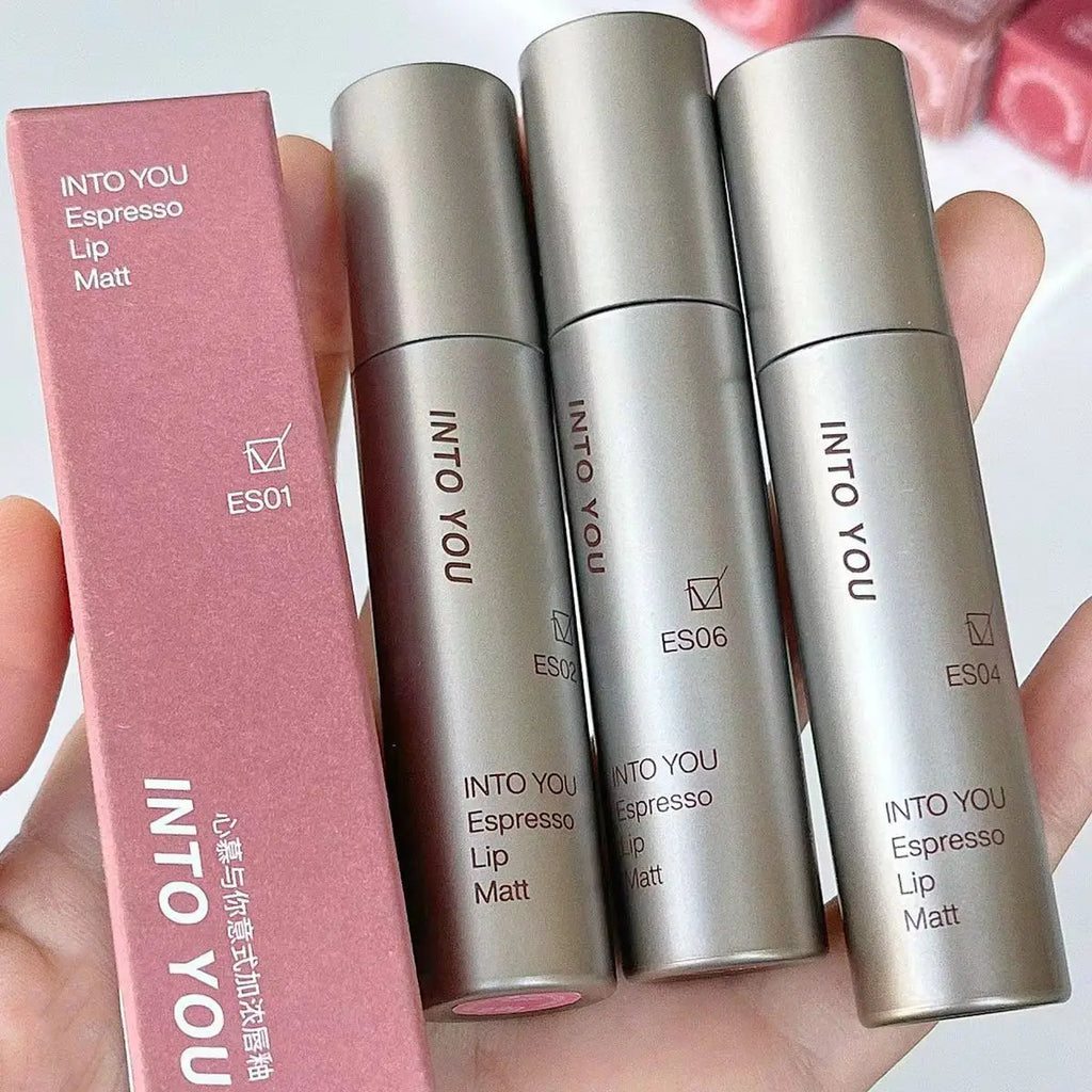 INTOYOU Matte Lipstick Longlasting Lip Clay Velvet Waterproof Lip Gloss Non-sumdge Non-stuicky Lip Stain Espresso Lips Makeup