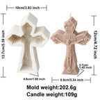 3D Jesus Cross Sculpture Candle Silicone Mold Resin Casting for Aroma Beads Soap DIY Handmade Decoration Gift Craft Lootquake LLC