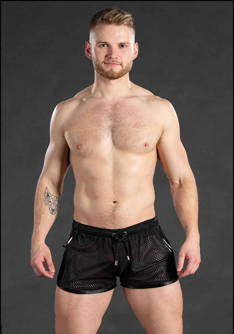 Men's sweatpants hole dry breathable sexy beach outdoor casual three-quarter pants（MNDK-05)