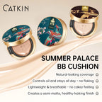 Catkin Phoenix Cushion Foundation Full Coverage, Sheer Satin Finish, Refill Included, Light Beige Lootquake LLC