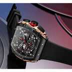 Sports Mens Watches Top Brand Luxury Waterproof Quartz Watch for Men Silicone Strap Fashion Wristwatches Relogio Masculino 0399G