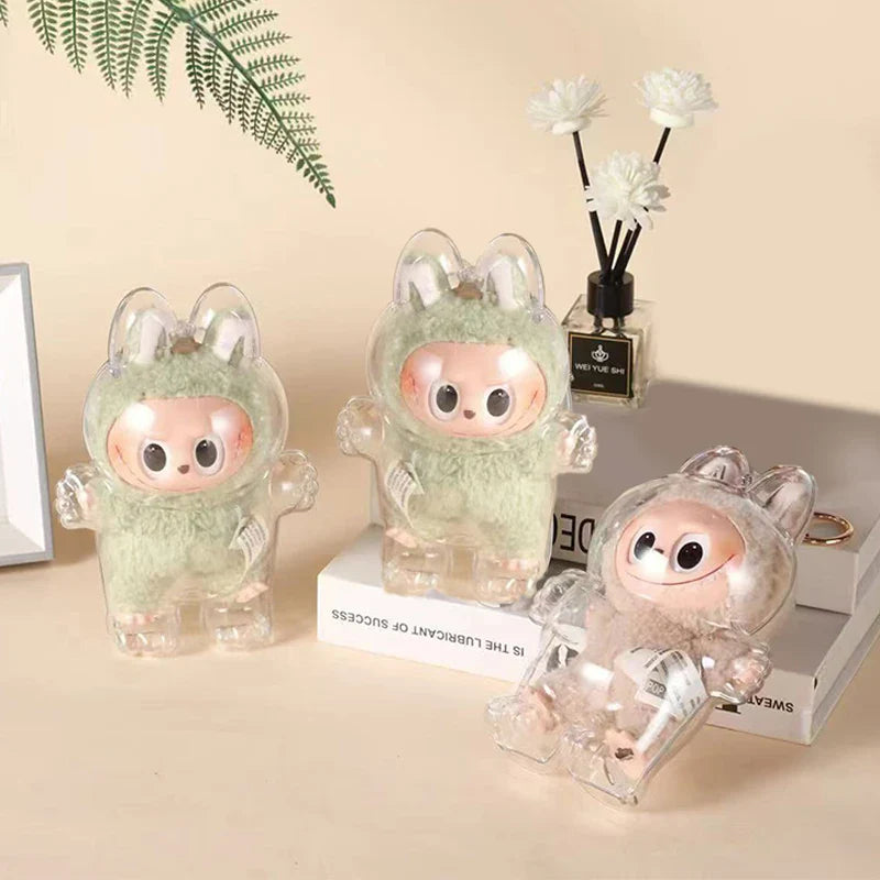 LABUBU Have A Seat Transparent Case Labubu Plastic Case Backpack Charms Lootquake LLC