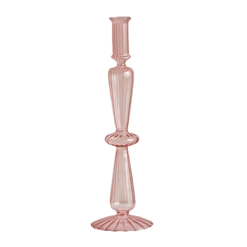Glass Candle Holders Nordic Decor Taper Candle Holder Candlesticks for Home Wedding Room Decoration Party Vase Home Decor Pi-Mart