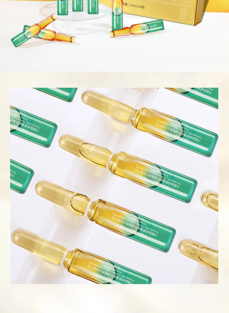28 Pieces Set Six Peptide Collagen Anti Wrinkle Firming Ampoule Essence Anti-aging Light Line Essence Liquid Beauty Salon Kit Lootquake LLC