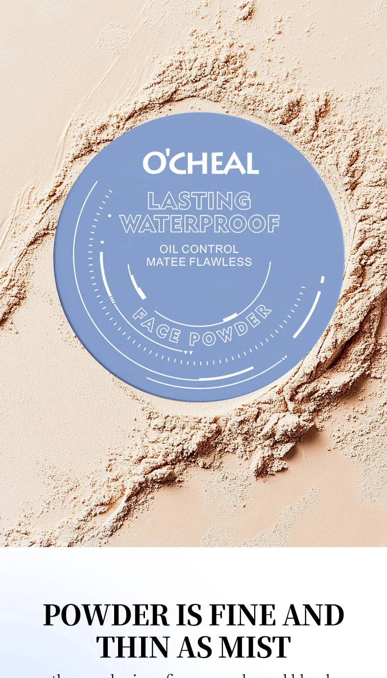 Ocheal Matte Face Setting Powder Oil-control Lightweight Radiant Foundation Pressed Powder Face Full Coverage Makeup Cosmetic Lootquake LLC