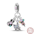 S925 Sterling Silver Princess Golf Hamster Camera Travel Three Piece Set Charms Beads 3mm DIY Fine Jewelry Making Lootquake LLC