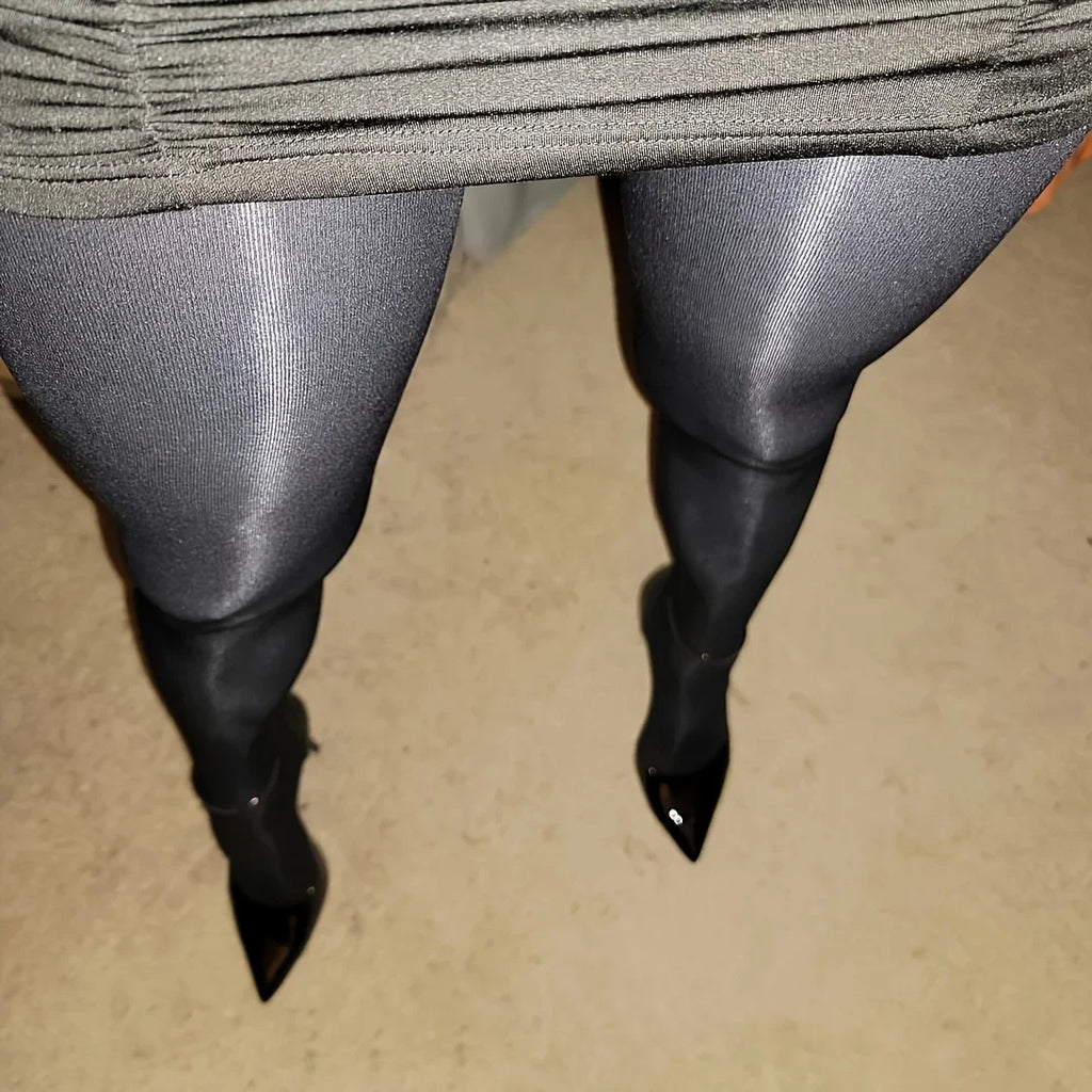 Luxury Oil Gloss Stockings 40 Den Luxury Oil Gloss Thick Pantyhose - Autumn and Winter Sexy Business Formal 1Pair Lootquake LLC