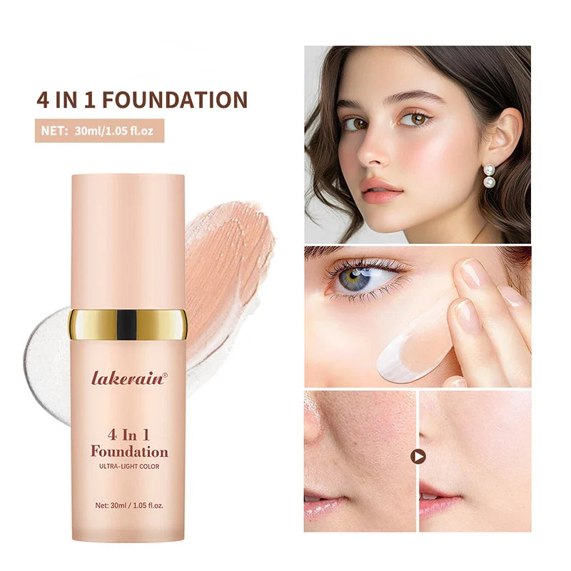 White Liquid Foundation Color Changing Foundation High Coverage SPF30 Sunscreen Concealer CC Cream Korean Makeup Base Cosmetic Lootquake LLC