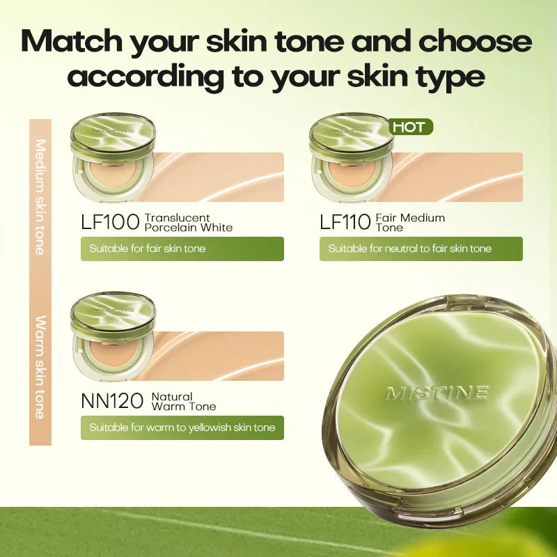 Mistine Foundation Air Cushion Makeup with Natural Dewy Finish Moisturize Nourish Powdered Cream for Dry Skin 13gx2 Lootquake LLC