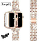 Apple Watch Bedazzled Stainless Steel Strap - Elegant Design - SJB-DIAMOND ELITES