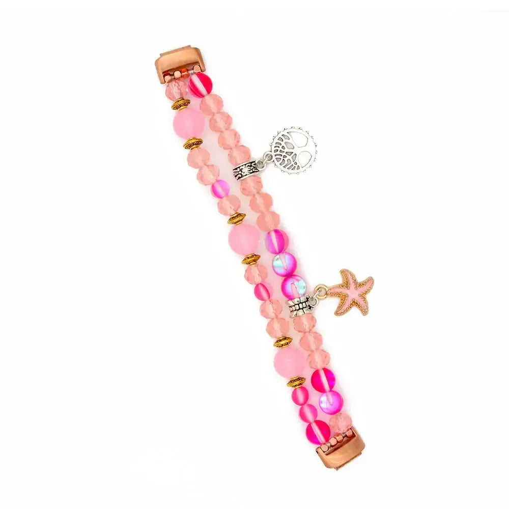Fitbit Inspire 3 Beaded Elastic Band – Stylish Stretch Bracelet Strap - SJB-DIAMOND ELITES