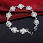 Fashion charm 925 Sterling Silver Bracelet for man woman Twisted rope chain fine jewelry Wedding party Christmas gift Lootquake LLC