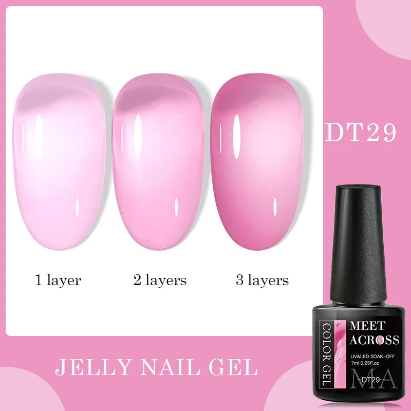 7ml Milky Jelly White Gel Nail Polish Natural Luster Long Lasting Nail Art All for Home DIY Manicure Soak Off UV LED Gel Vernis Lootquake LLC