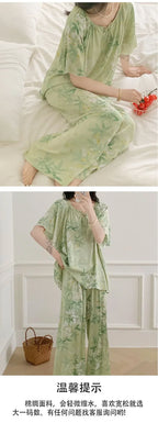 Sleepwear Women's Clothing Summer Blouse Cotton Silk New Thin Home Loose Casual Comfortable Premium Soft Simple  National Style Lootquake LLC
