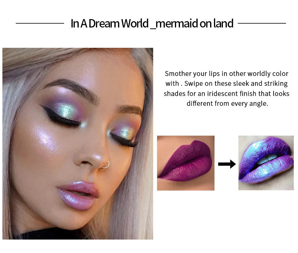 HANDAIYAN Best Seller Glitter Lip Gloss 6colors Moisturizing Mermaid Lip Glaze Waterproof Long Lasting Liquid Lip Stick Lootquake LLC